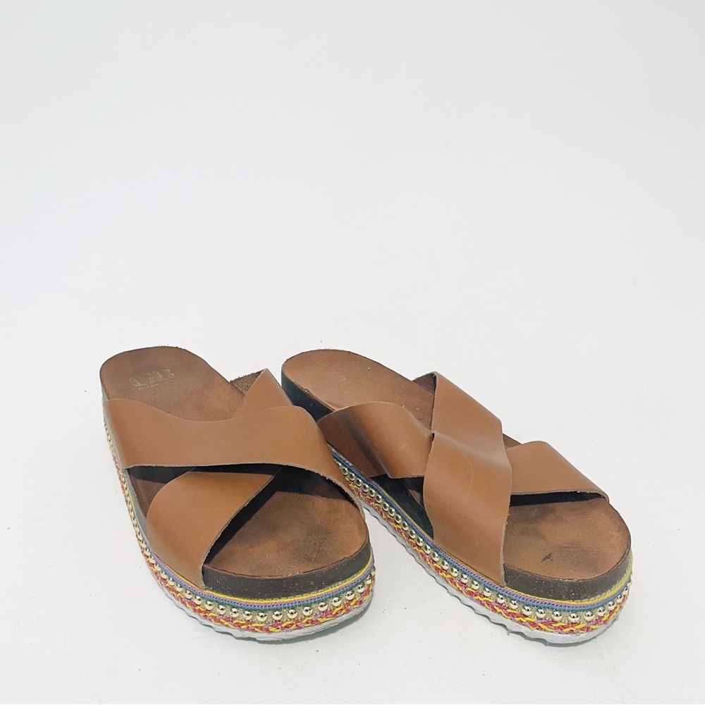 GIANNI BINI Embellished Platform Slide Sandal 10
